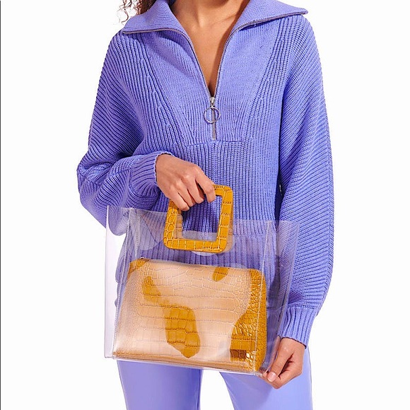 STAUD SHIRLEY BAG IN TAN CROC EMBOSSED - Picture 15 of 15